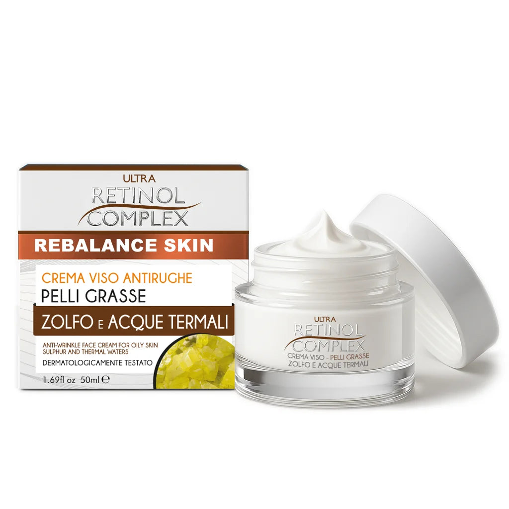 Crema Viso Antirughe Per Pelli Grasse Zolfo & Acque Termali 50ml | Retinol Complex